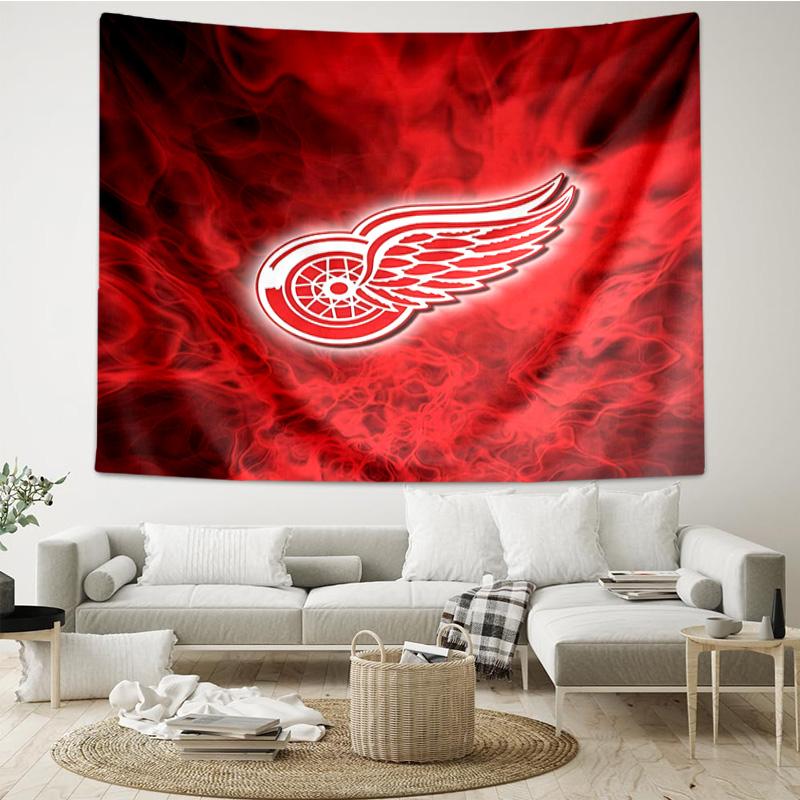 1PC Red Wings Logo Tapestry Accessories Playroom Tapestry, for Bedroom,Livingroom, dormitory Room Wall Decor Fan Birthday Gifts