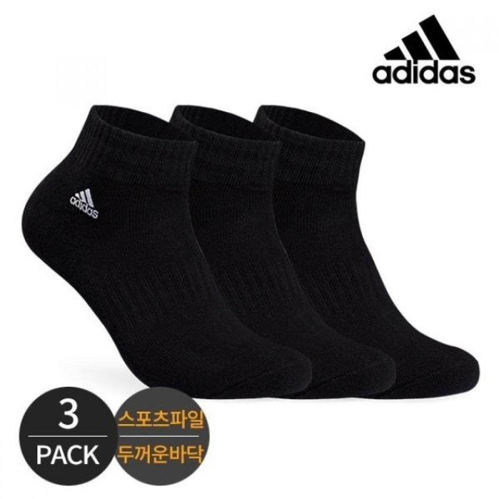 

Adidas Men s Sports Pile Simple Logo Embroidery Ankle Socks 3P BK