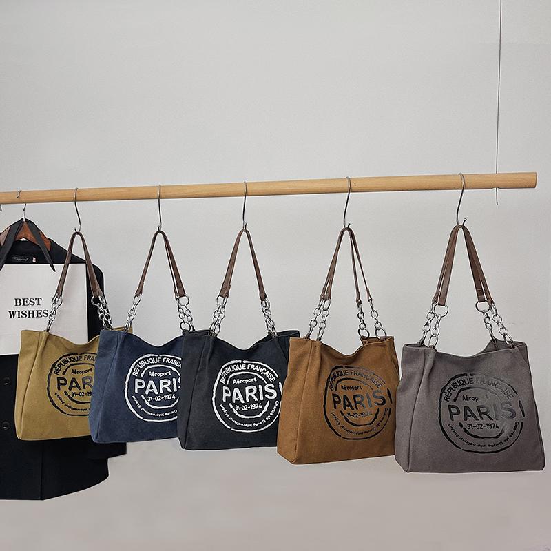 Large Capacity Women Totes Letters Printed Luxury Designer Handbags Ladies Casual Canvas Bag New Hobos Shoulder Messenger Bag