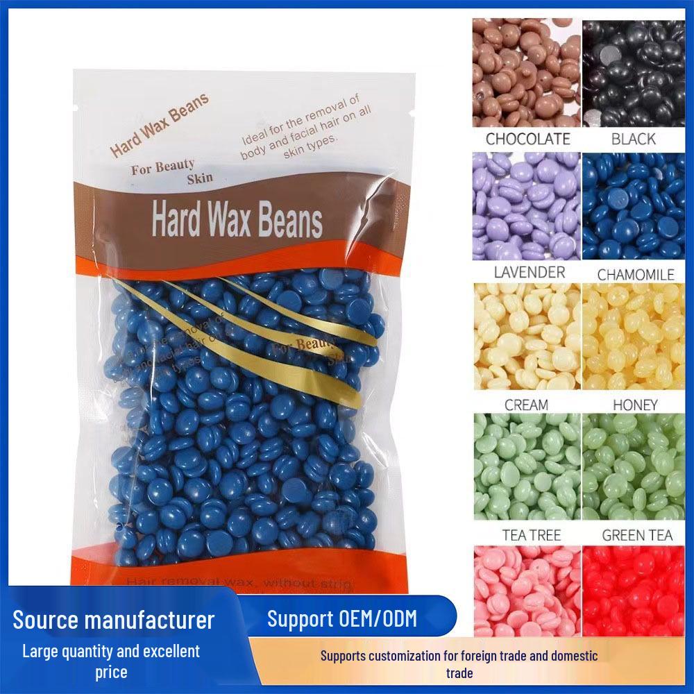 

Cross-Border 100g Paperless Depilatory Wax Beans - Solid Hard Honey Wax Pellets for Full Body Hair Removal Lavender (Orange Bag)