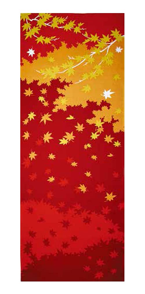 

Seasonal Colors Hand Made in Autumn [Sarasa] Towel, Japan, sy-59 (November Leaves)