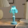 1Pcs Mini Dollhouse Retro Flower Lamp Creative Lily Of The Valley Lotus LED Night Light for DIY Fairy Garden Ornaments