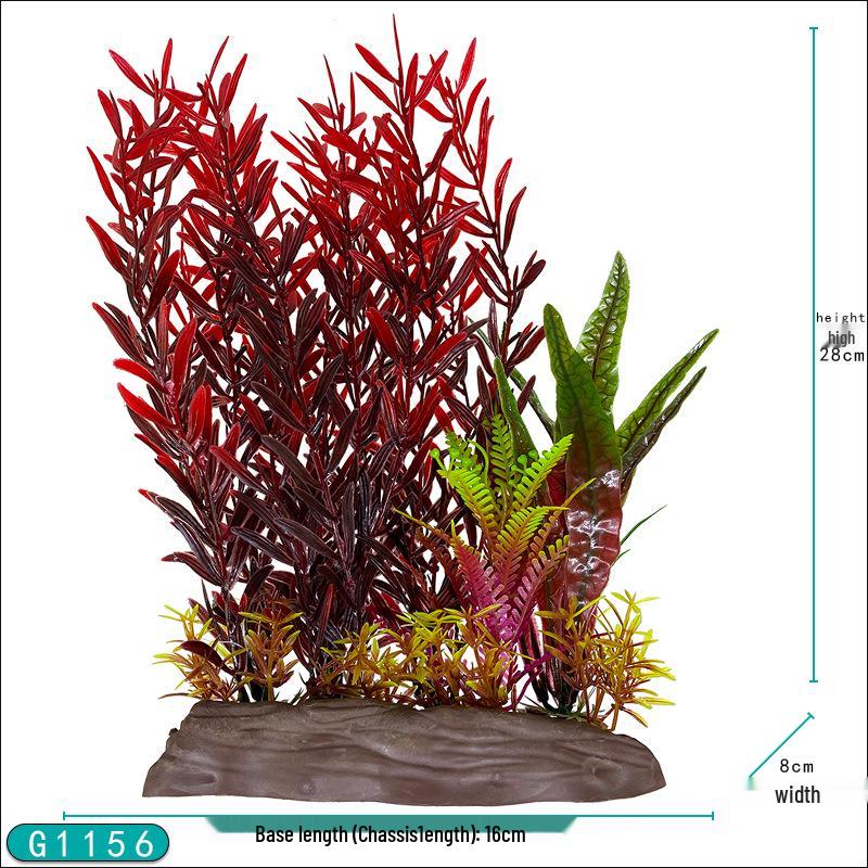 Aquarium Landscaping: Easy Grass Decoration Set with Large Faux Water Plants