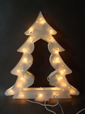 White Christmas Tree Light Decoration with 35 Lights - Mains Powered