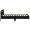 Bed Frame in Black Oak Finish 200 x 200 cm Engineered Wood