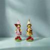 2pcs Creative Resin Garden Couple Sculpture Cute Waterproof Boy and Girl Statue Cartoon Miniatures Figurine Gift