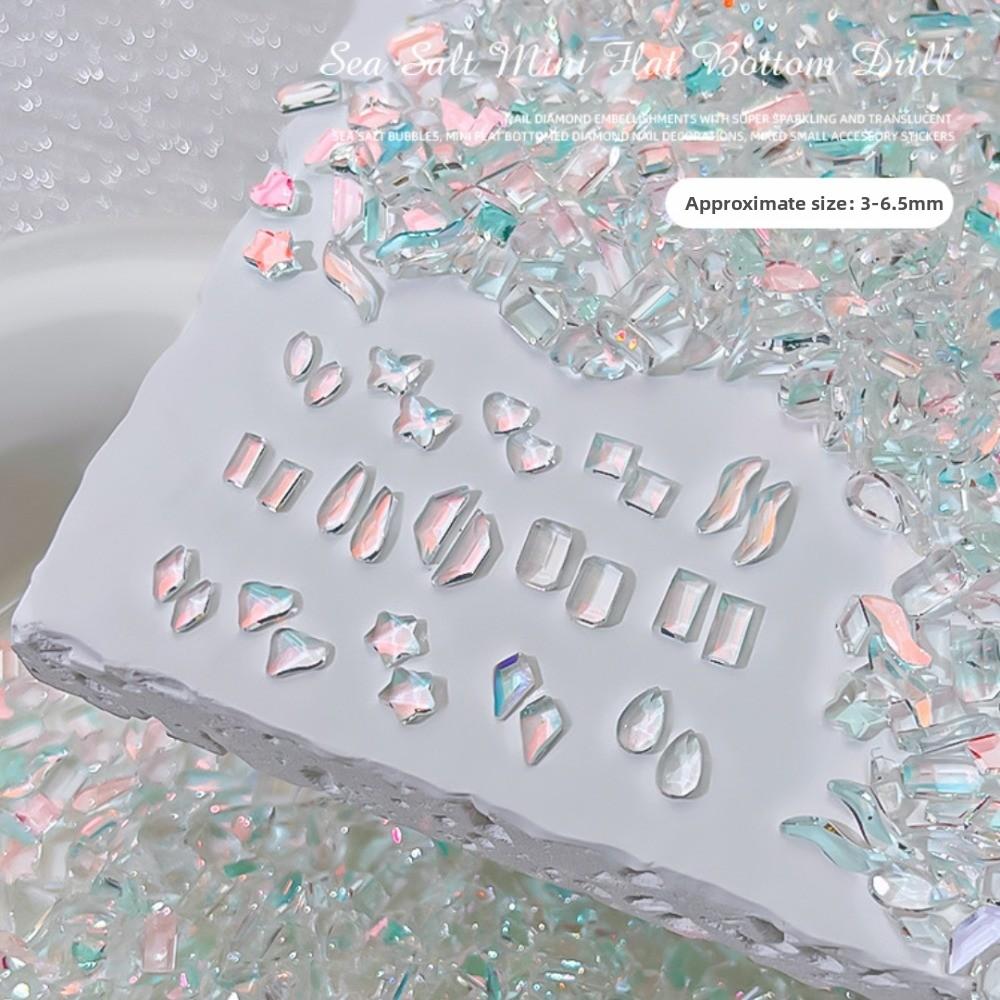 Transparent Nail Charms Diamond Sea Salt Bubble Nail Decorations Ins Nail Art Irregular Drill