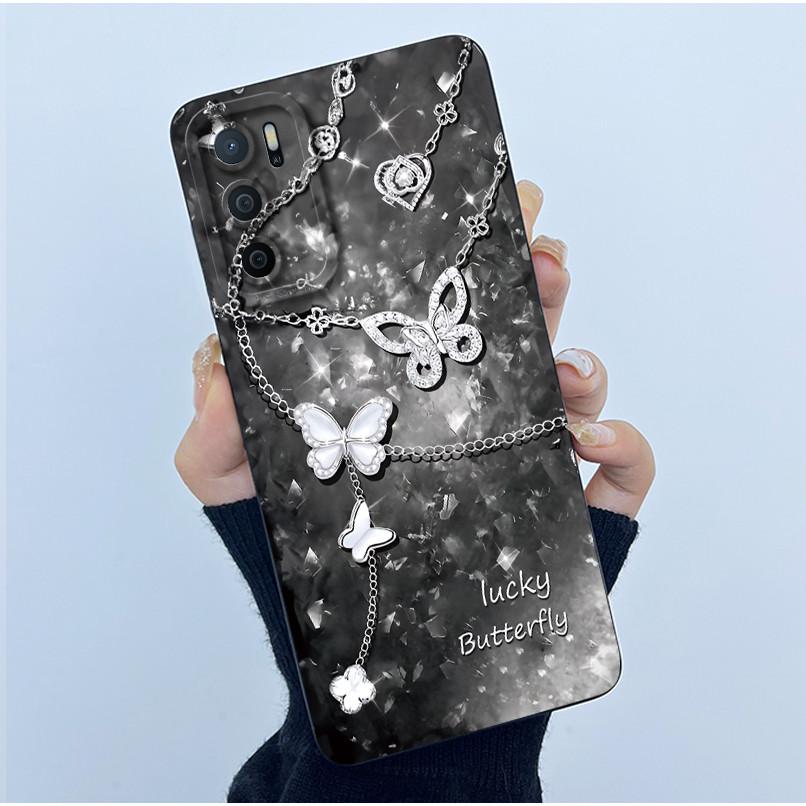 For OPPO A16 Case Oppo A16s A54s Case Fashion Simplicity Flower Soft LIquid Silicone Shockproof Cover Oppo CPH2269 CPH2271 Funda