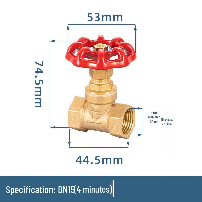 Zhucang Heavy-Duty DN15 Brass Stop Valve