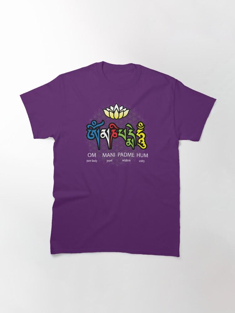 Jewel Om Mani Padme Hum Mantra Classic T-Shirt