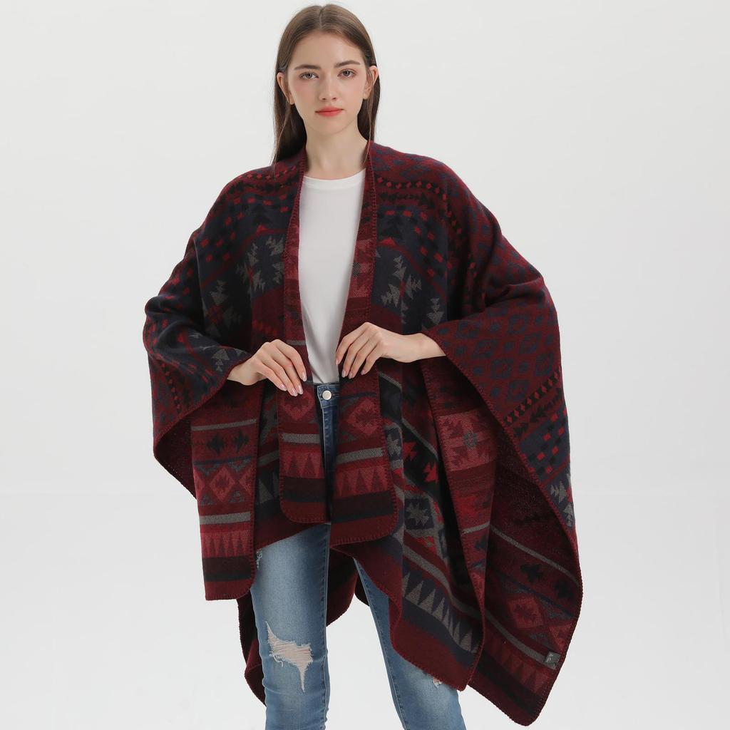 Autumn/Winter Ethnic Bohemian Knit Shawl Cloak