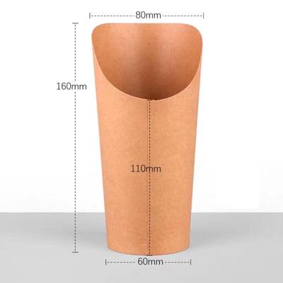 Lantuan Kraft Paper Slanted Cups for Egg Waffles & Fries