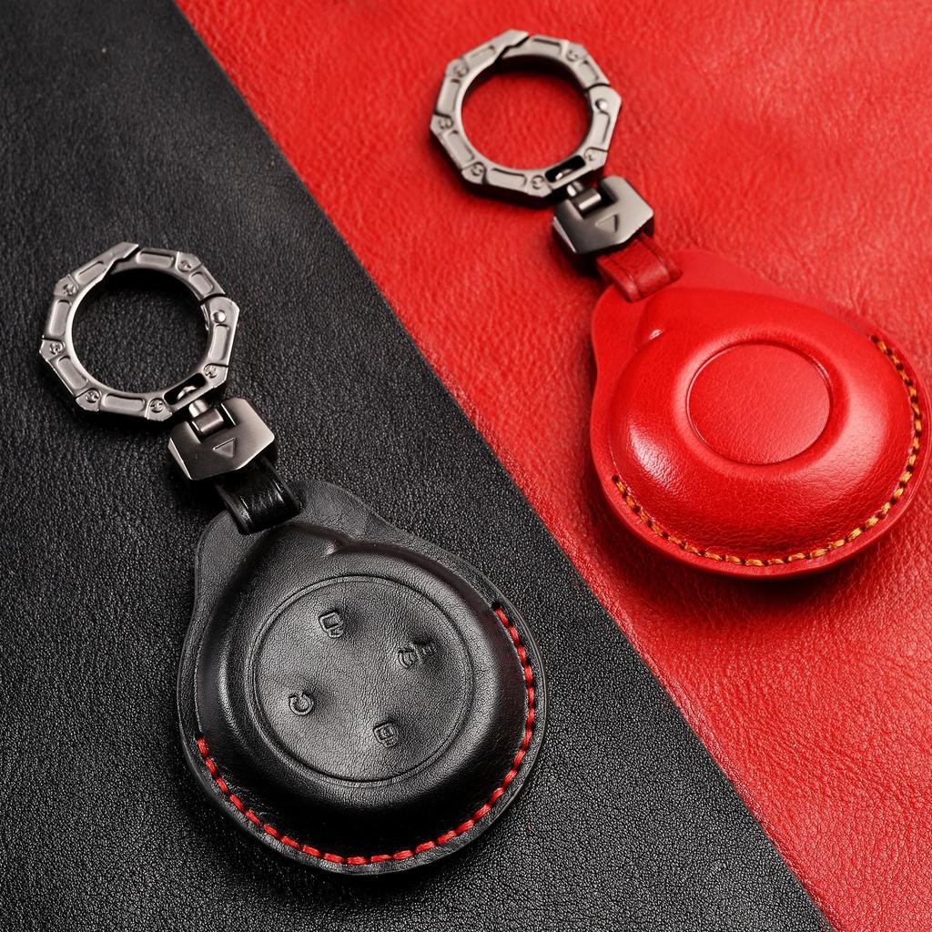 Genuine Leather Auto Key Fob Cover Case Key Ring Fit For GWM Poer Auto Accessories Premium Grade Auto Interior Accessory