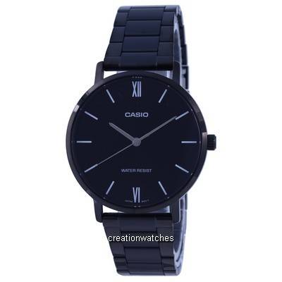 Refurbished Casio Black Dial Stainless Steel Analog MTP-VT01B-1B MTPVT01B-1B Men s Watch