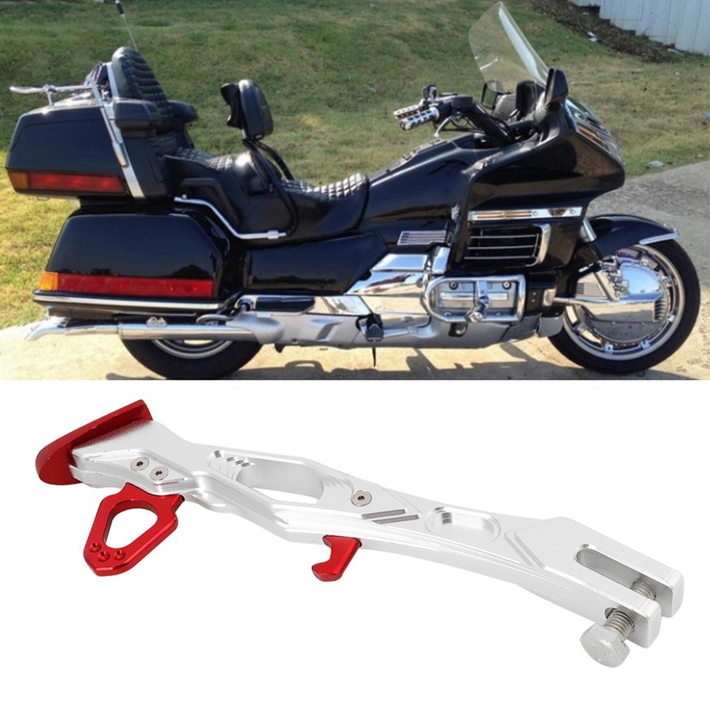 Motorcycle Aluminum Alloy Side Stand Tripod Frame Parking Feet Kickstand B05026(Red)