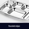 Yutai 304 Stainless Steel Six-Compartment Dinner Plate