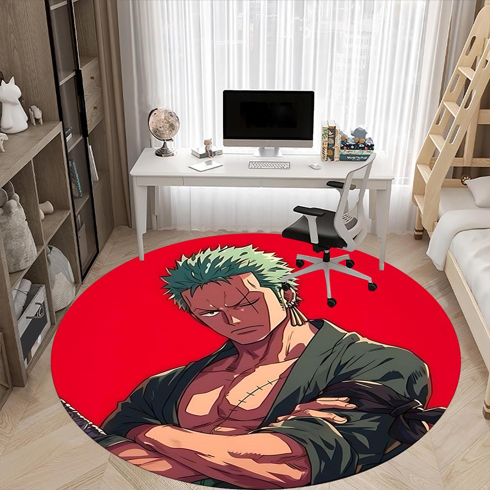 1PC Zoro, OnePiece Office Round Area Rug, Indoor Mat Suitable For Office, Under Office Chairs Bedroom Living Room Home Decor, Room Deco110