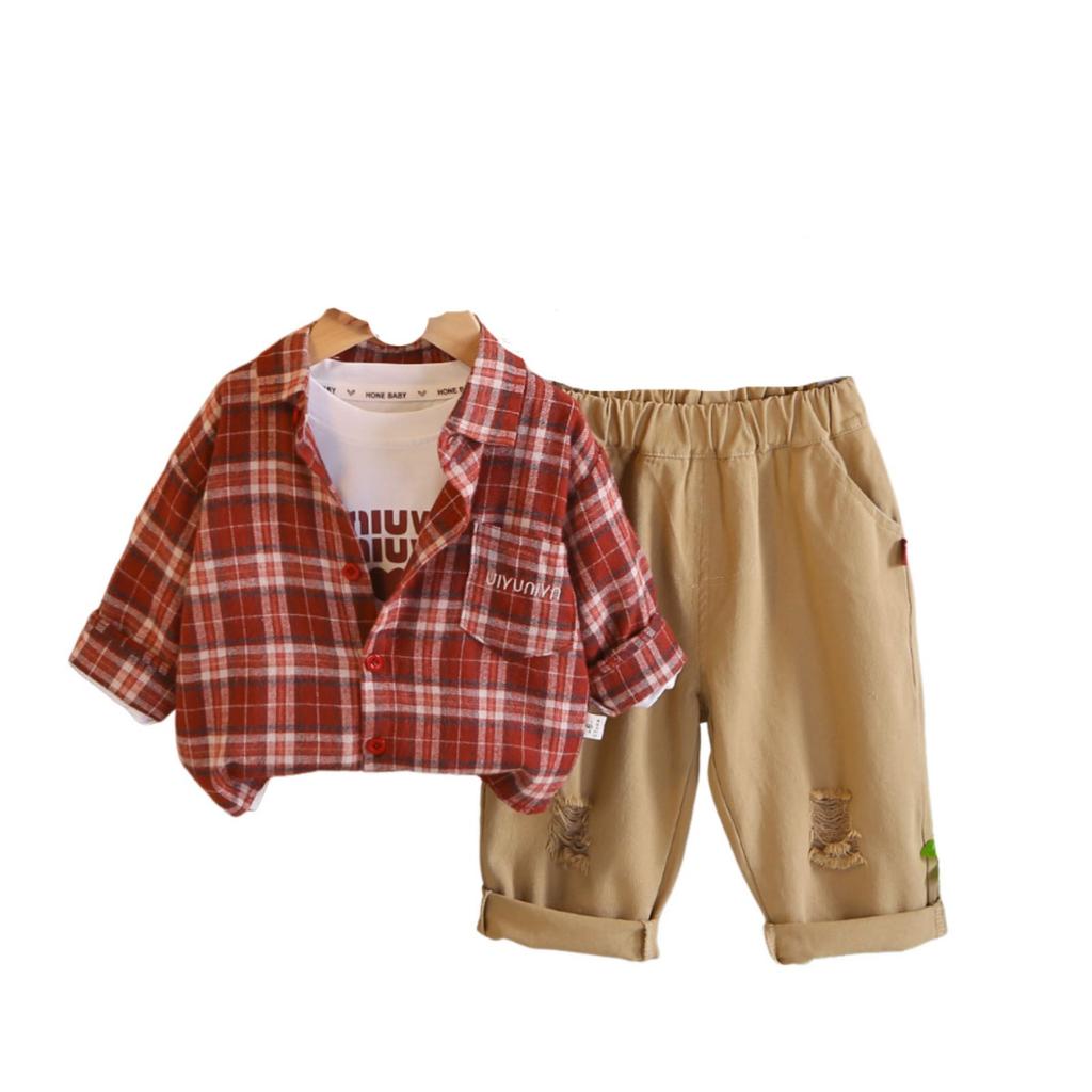 Kids Casual Long-Sleeve Set, Comfortable Daily Wear Outfits
