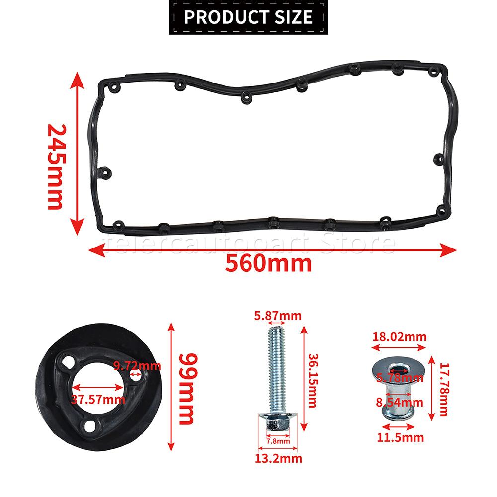 070115315A 070103469A Valve Part Engine Valve Cover Gasket Kit For VW Volkswagen Transporter T5 Touareg 2.5 AXE AXD BAC