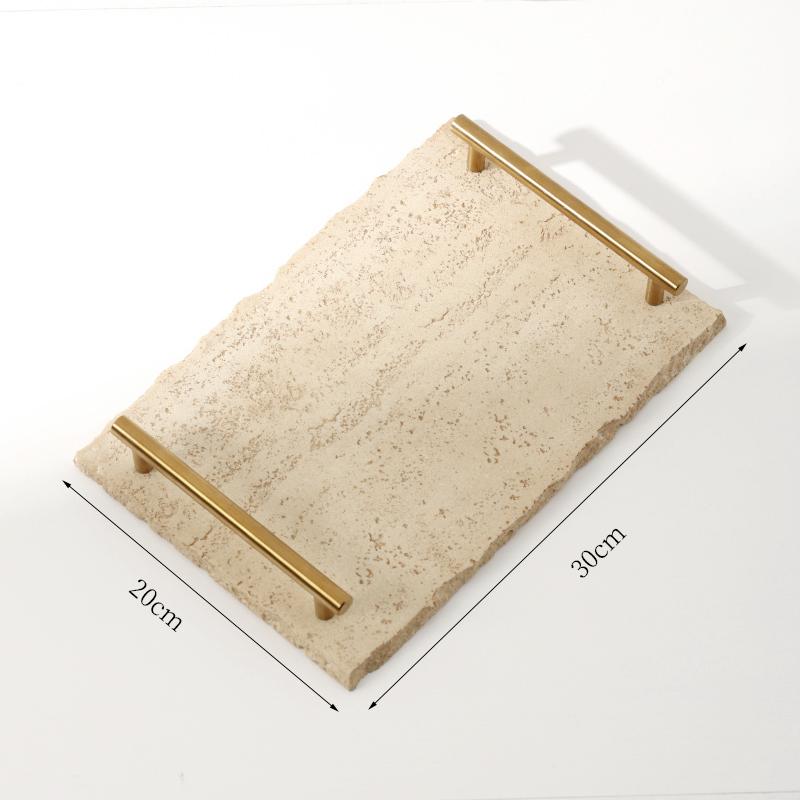 

Креативный поднос для туалетного столика, поднос для хранения полоскательной чашки и зубных щеток, винтажный желтый, для хранения мелочей, украшение для дома