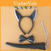 Halloween Devil Costume Headband With Red Horns And Tail For Kids And Adults