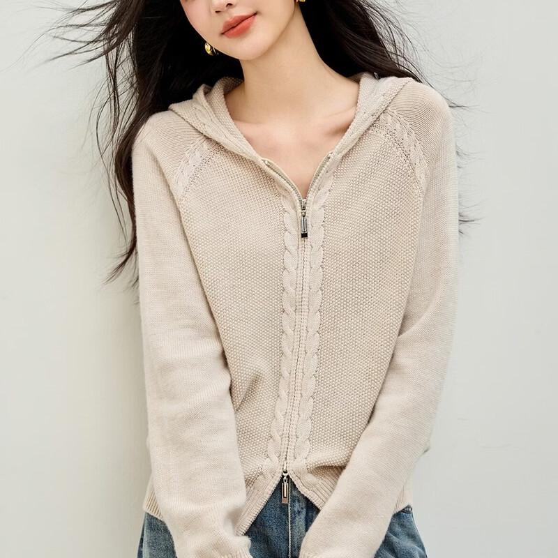 La Chapelle Women's Casual Zipper Cardigan