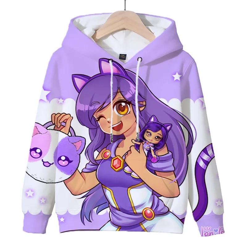 3D Hra Aphmau Potisk Mikina s Kapucí Dětské Mikiny s Kapucí Kreslené Anime Mikiny Jaro Podzim Dětské Oblečení Harajuku Mikiny Přes Hlavu