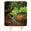 Natural Scenery Waterfall Shower Curtain Plant Lake River Landscape Bath Decor Bathroom Waterproof Polyester Cloth Curtain
