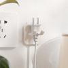 Punch-free Power Plug Socket Double Hook Power Cord Storage Rack Hanger Holder  Kitchen
