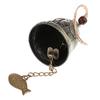 Lucky Feng Shui Bell Buddha Coin for Wealth and Safe & Success - Home Garden Patio Tree Car Interiors Hanging Charm Wind Chime