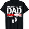 Mens Promoted To Dad Est 2021 Funny Dad Design Soon To Be Dad T-Shirt
