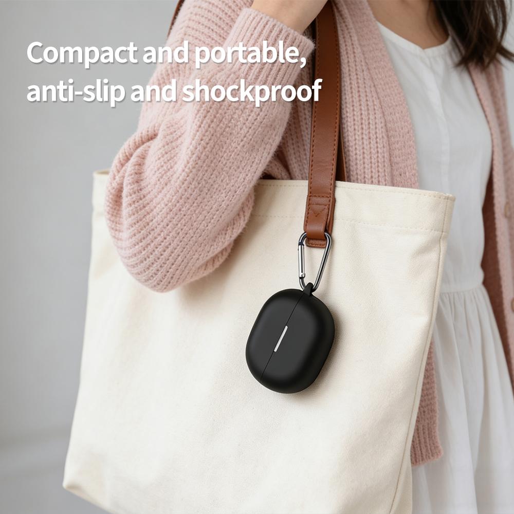 For Huawei FreeBuds Pro 5 Silicone Case Wireless Earphone Anti-Scratch Protective Cover with Carabiner