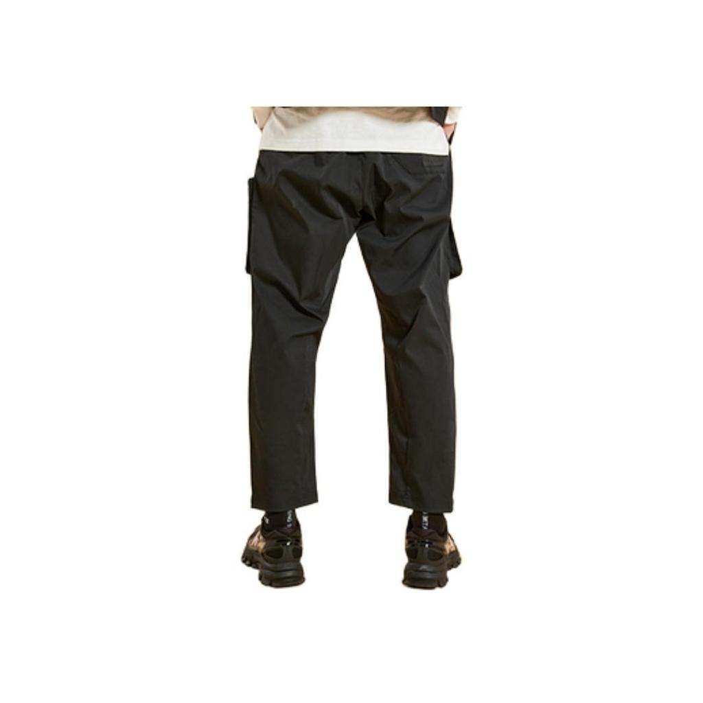 Li Ning Plain Loose Casual Pants Men Bottoms Black AKXQ517-1
