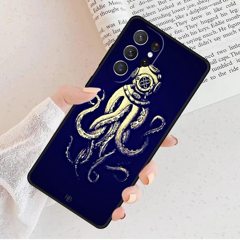 Marine Life Ocean Octopus Phone Case For Samsung Galaxy S25 S23 S30 S8 S21 S20 FE S24 S22 Note 10 20 S8 Plus lite Ultra