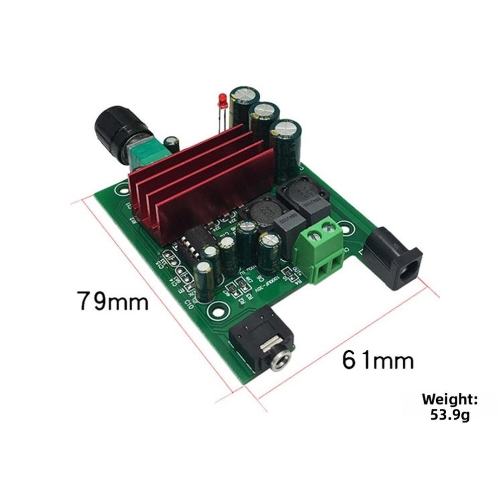 For TPA3116D2 High Efficiency 100W Audio Board with NE5532 Preamp DC 8V 25V Input Compact 79x61mm PCB Low Heat Generation
