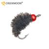 10PCS/Box Brass Sinking Trout Nymph Scud Bug Worm Flies Trout Fly Fishing Lure Dry/Wet Flies Bait with Boxed Red Bead Head Fast