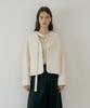The Penny V Neck Short Coat - Ivory