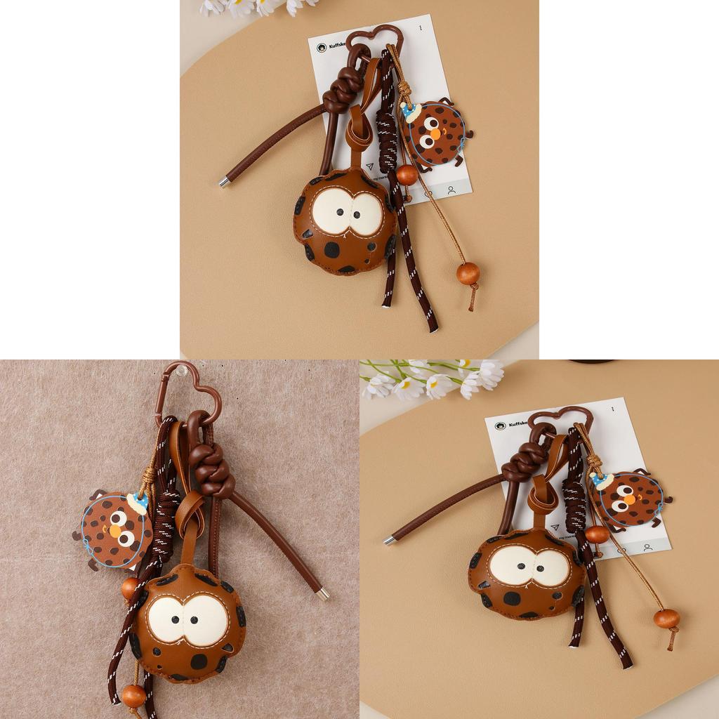 Handmade Pu Cookie Bag Charm With Fruit Pattern For Casual Daily Use