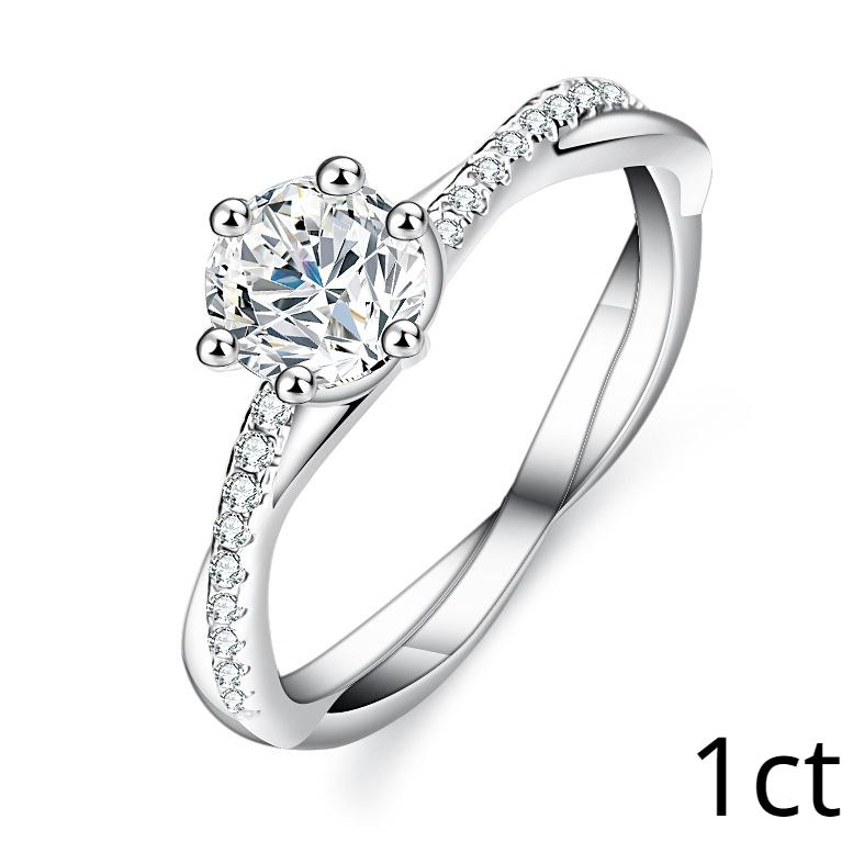 Moissanit Diamantring, Damen Silberring, Liebesring mit verschlungener Ranke, Mann Diamantring, Ehering, Antragsdiamantring, Geschenk für Freundin