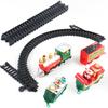 Classic Christmas Train Set - Battery Operated With Lights & Sounds, Railway Tracks For Under Tree Decor & Kids Play