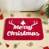 Christmas Bathroom Rug Xmas Snowflake Door Mat Flannel Floor Mat Absorbent