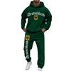 Mens Hooded Sweatshirt Pants Set Slim Fit Casual Sportswear Two Piece Outfit
