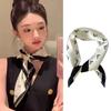 Luxury  70Cm Satin Square Silk Scarf For Women Hair Hand Neckerchief Wrist Hijab Wraps Lady Shawl Ribbon Bandana