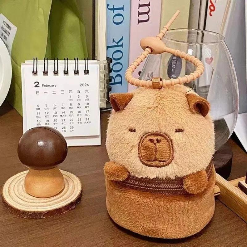 1/3/5/10/20PCS Adorable Capybara Plush Coin Purse Cute Water Pig and Bamboo Panda Keychain Perfect Christmas Gift