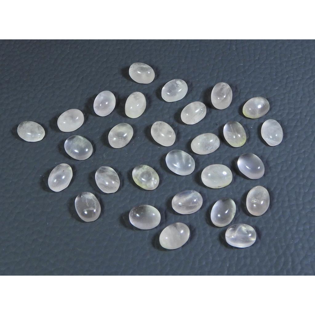 6X8MM Natural Rose Quartz Oval Cabochon Loose Gemstone 28Pcs Lot 41Cts. A-332