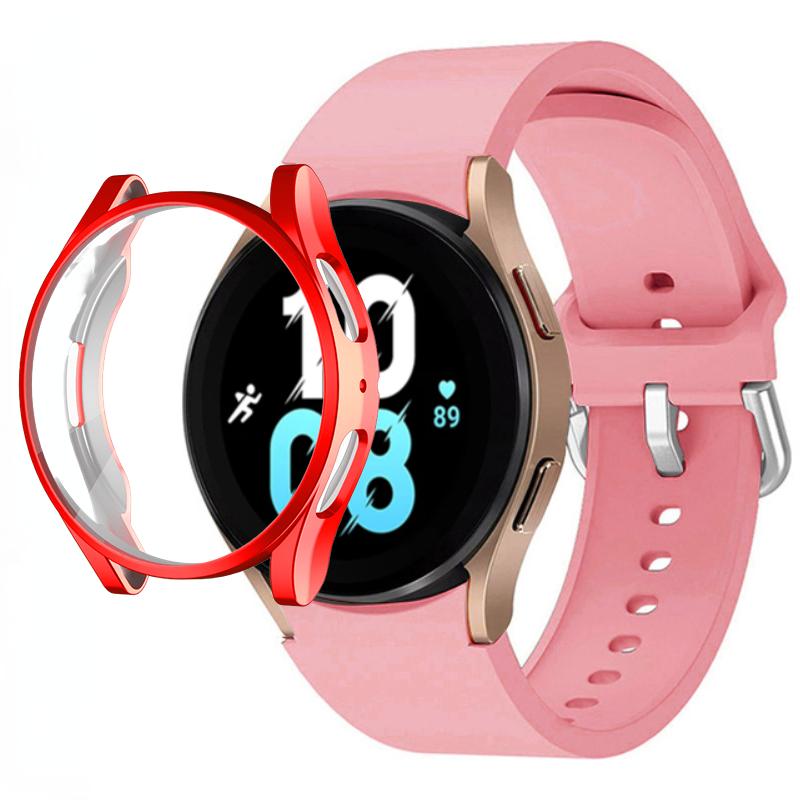 Silicone Strap+TPU Case for Samsung Galaxy Watch 5 44mm 40mm/4 44mm 40mm Sport Wristband for Samsung Watch 5/4 Protective Shell