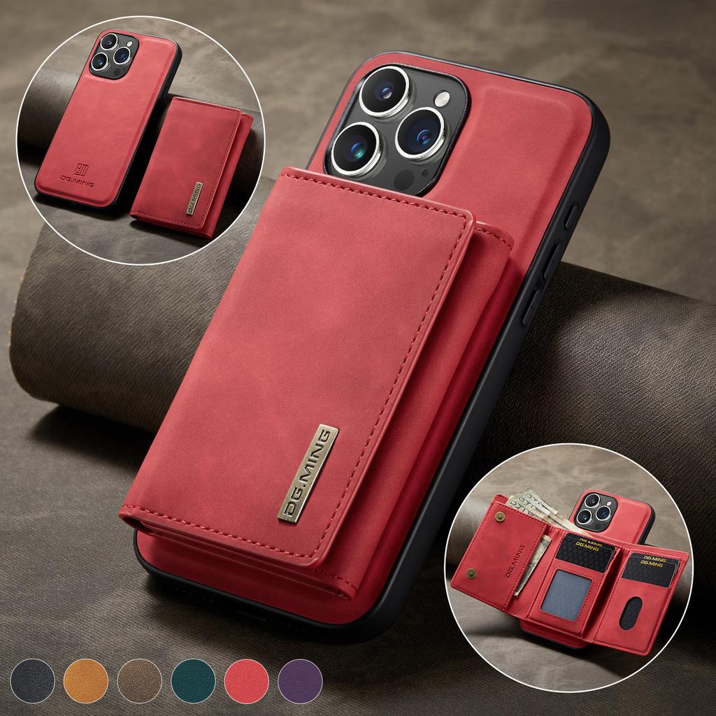 2 In 1 Detachable Magnetic Leather Case for IPhone 16 Pro Max 15 14 13 12 Xs XR 7 8 Plus Se2020 Wallet Cover Cards Holder Pocket