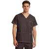 Uniforme da Assistente da Uomo a Scollo a V a Maniche Corte Lavabile a Mano