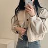 Autumn and Winter Stand-up Collar New Cool Handsome Loose Casual Short Woolen Jacket Woolen Niche Lazy Retro