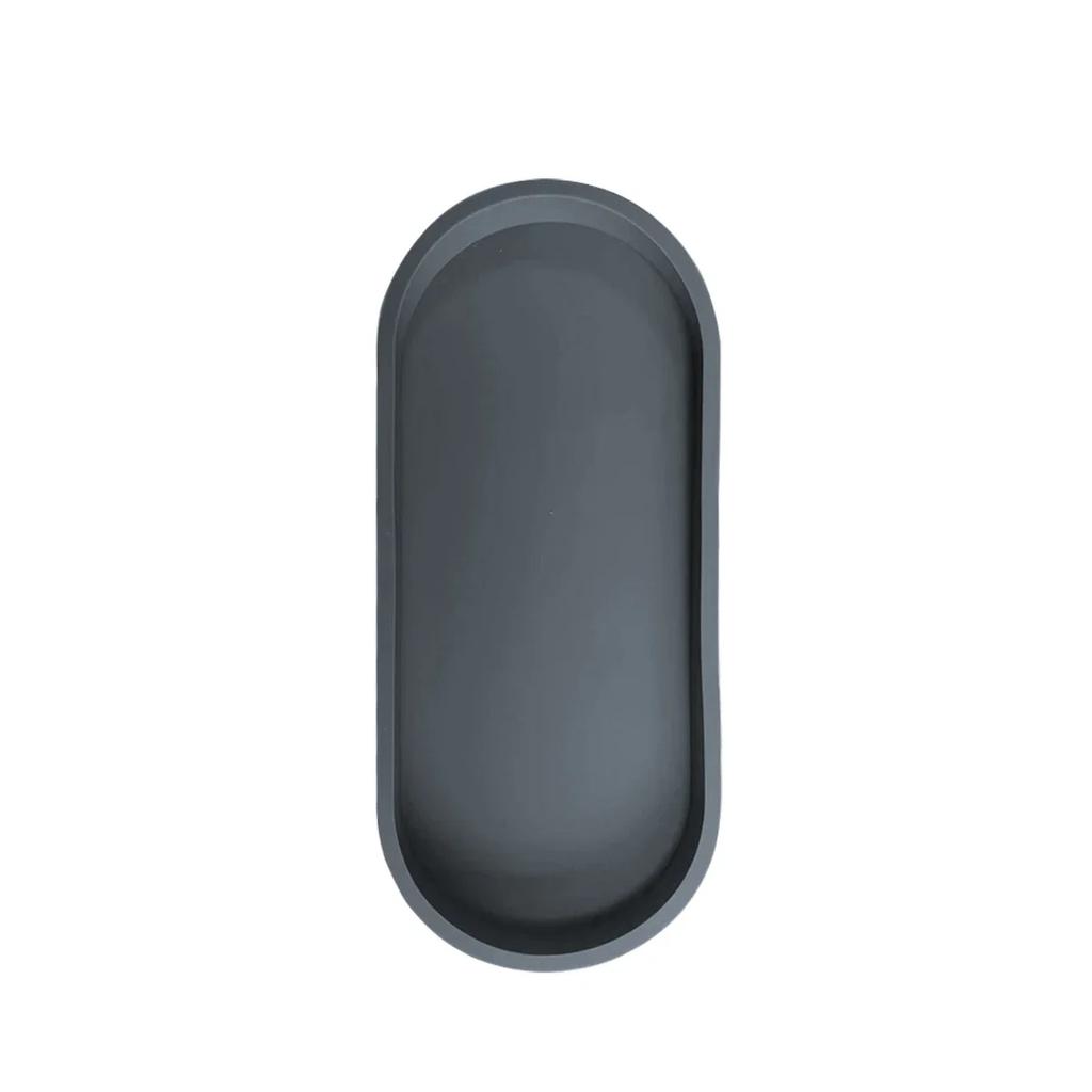 Bathroom Vanity Trays Silicone Kitchen Sink Countertop Dish Soap Sponge Storage Tray Toilet Tank Oval Storage Tray Home Decor